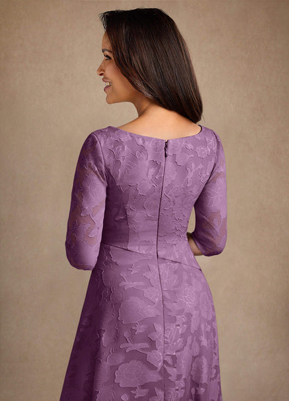 Wisteria A-Line Pleated Floral Burnout Dress
