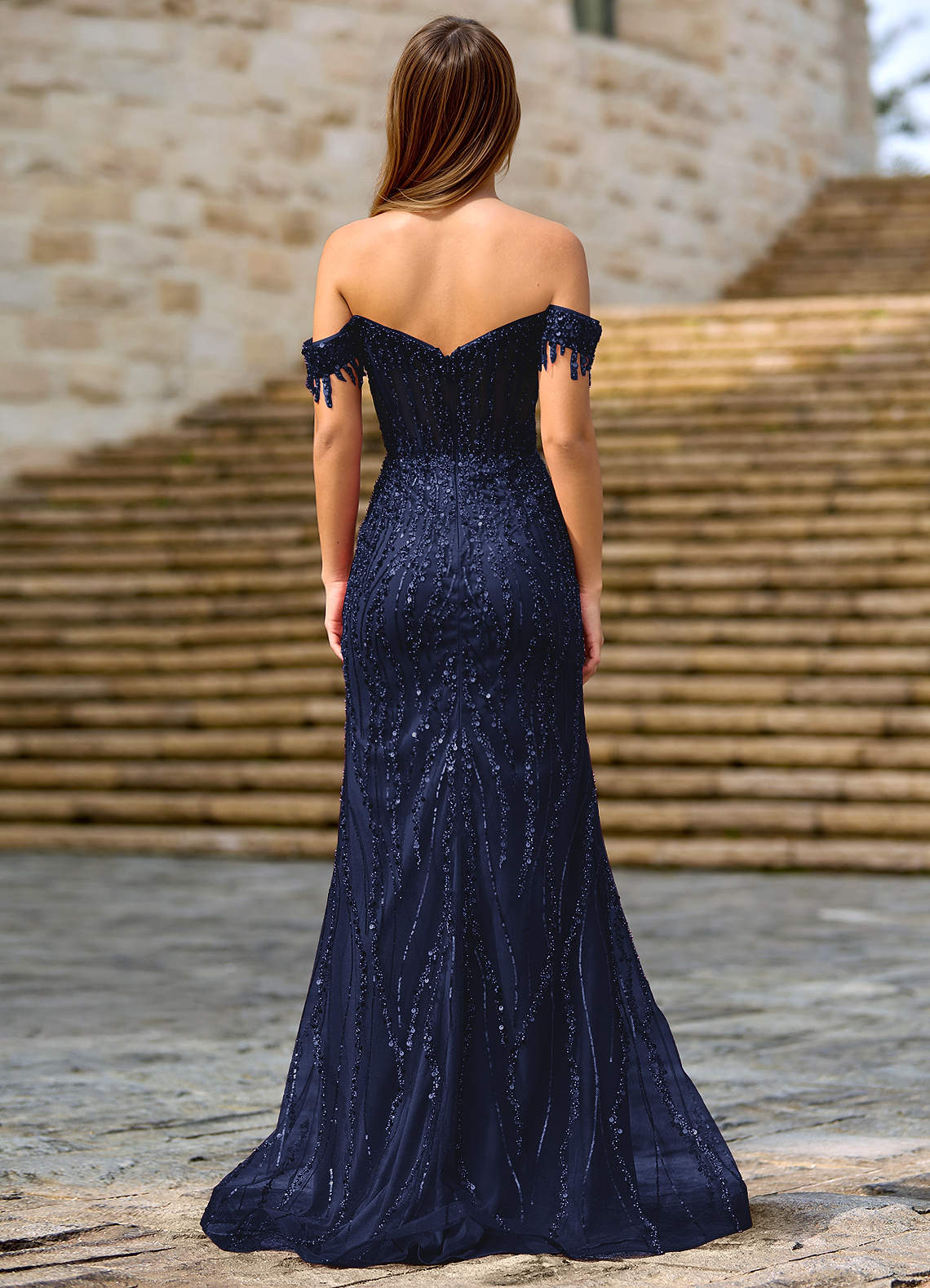 Zinanam Neptune A-Line 3D Flowers Prom Dress