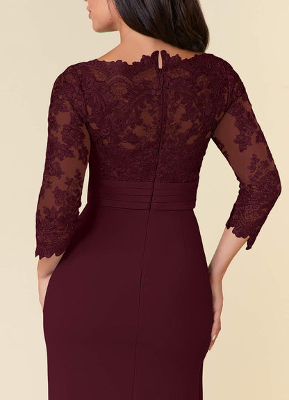 Cabernet Sheath Lace Dress