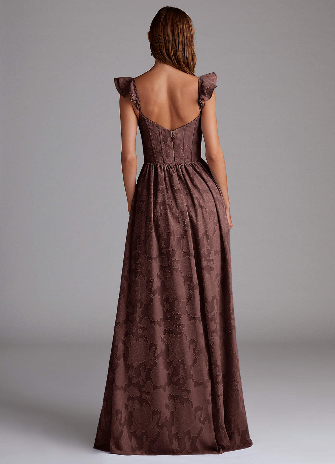 Denisse Mocha Coco Corset Maxi Dress