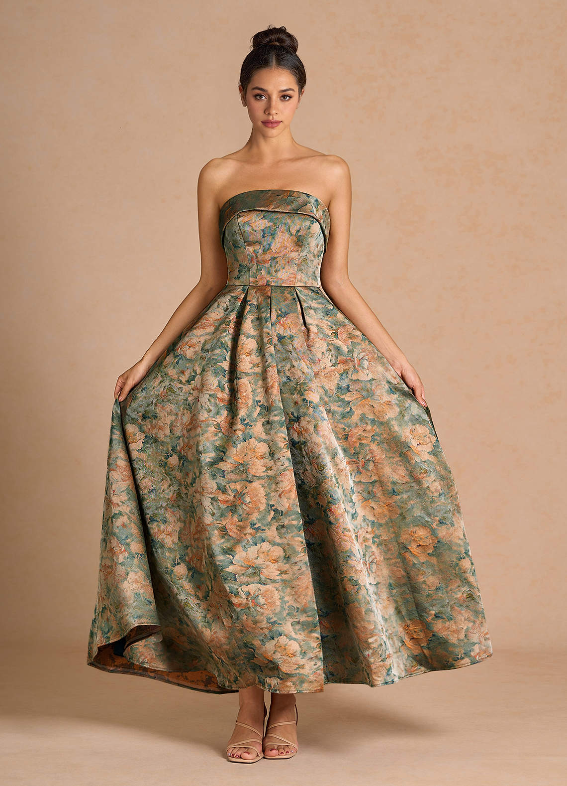Céleste Vintage Teal Maxi Dress  Dress