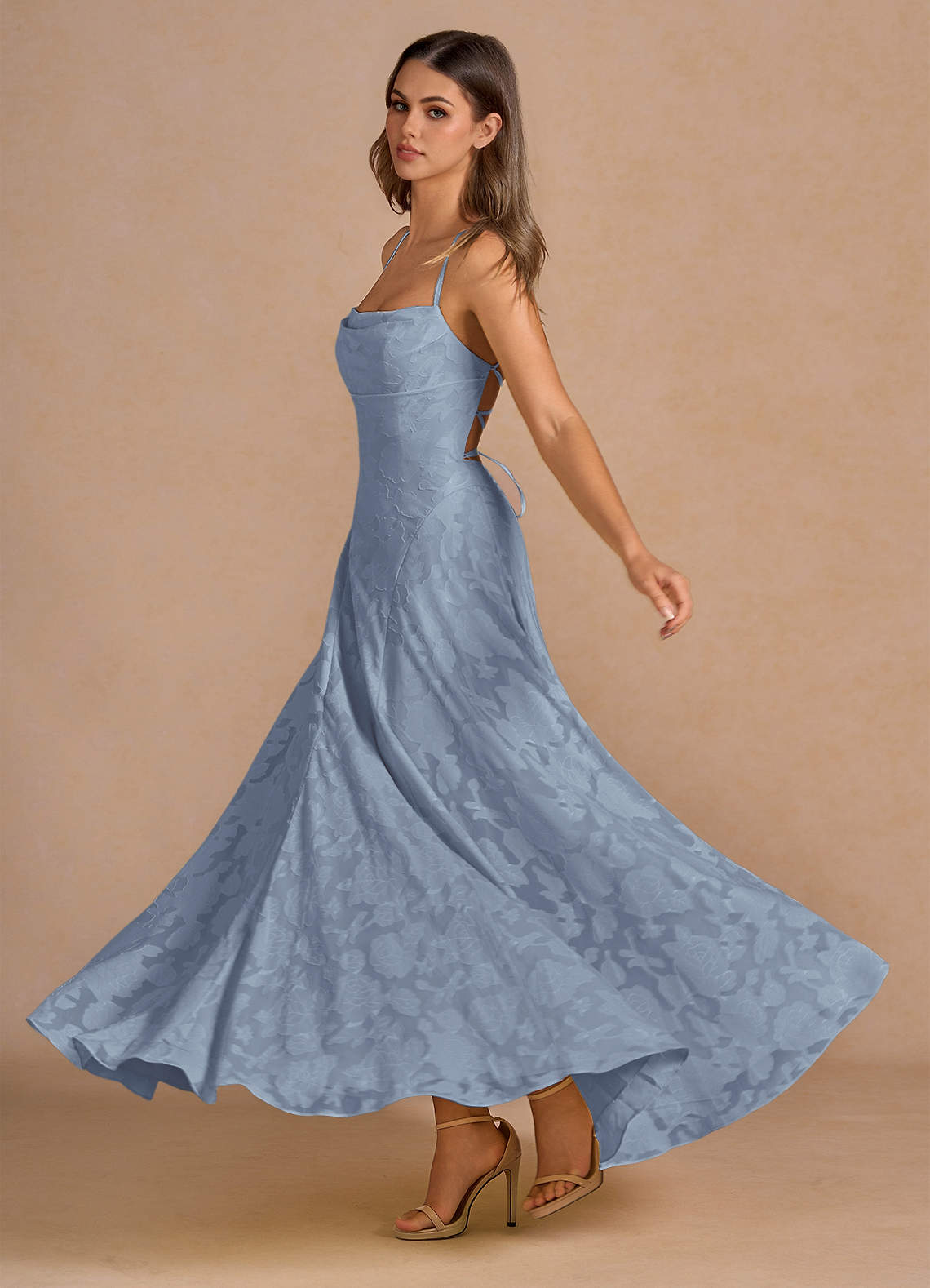 Marlo Powder Blue Corset Prom Dress