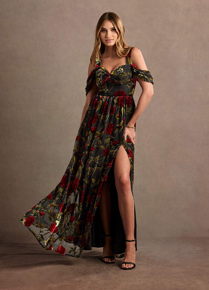 Tracy Black Multi Maxi Dress  Dress