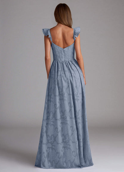 Sorina Powder Blue A Line Prom Dress