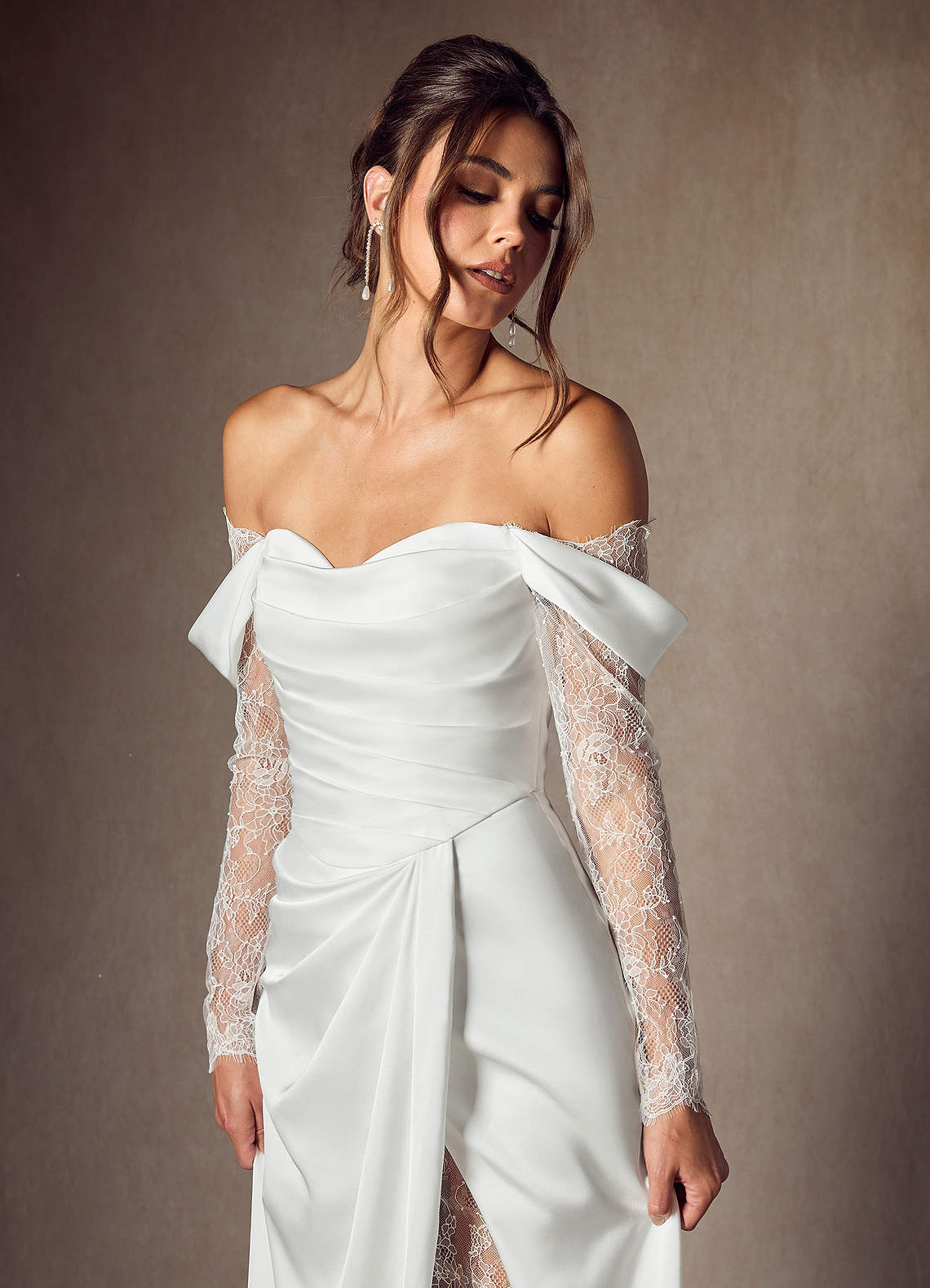 Diamond White A-Line Sweetheart Neckline Lace Dress