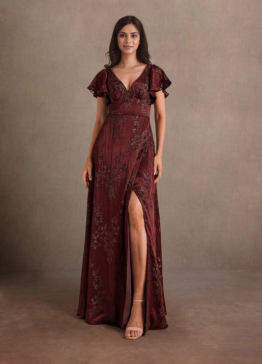 Vicky Wine Maxi Dress