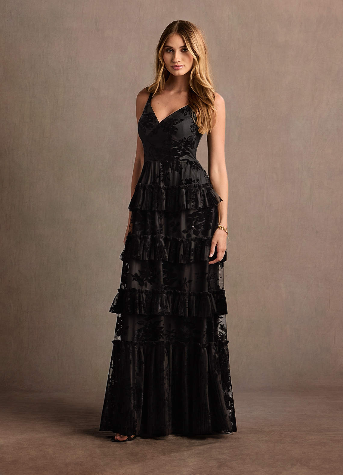 Cammy Black Ruffle Maxi Dress  Dress