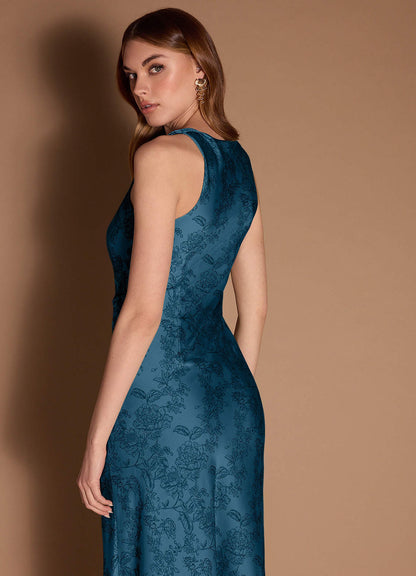 Gelina Navy Black Maxi Dress