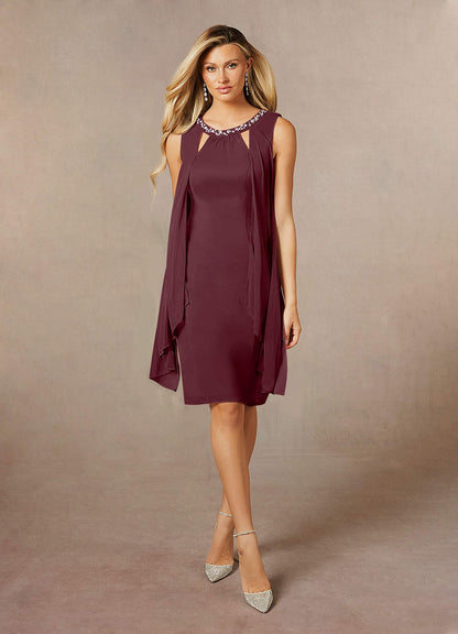 Cabernet A-Line Sequins Mesh Dress