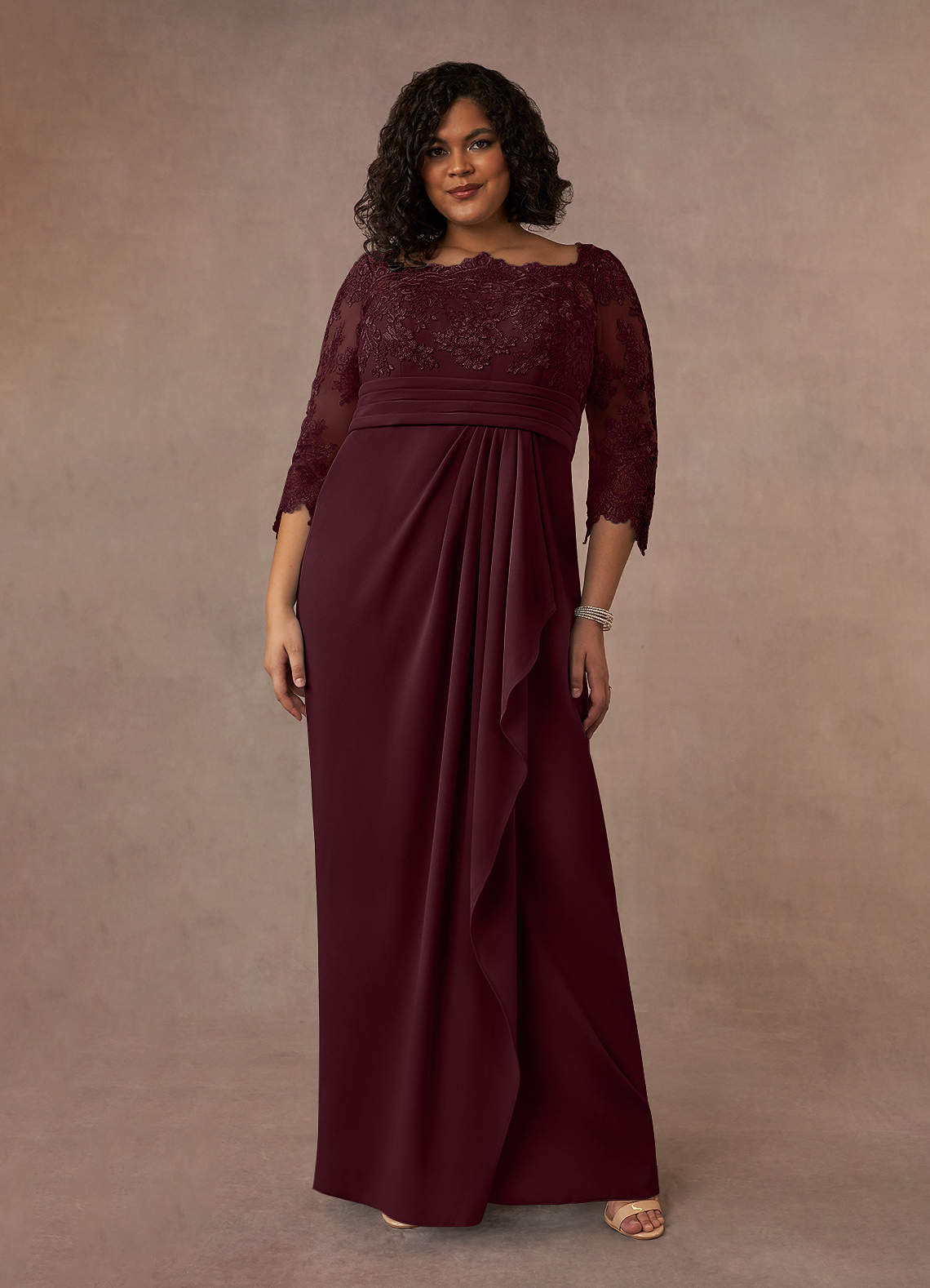 Cabernet Sheath Lace Dress