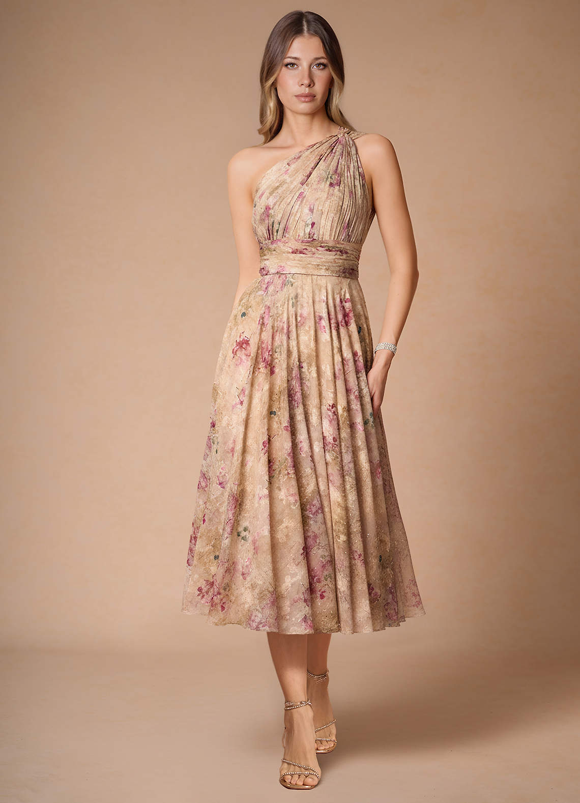 Hestia Dusty Floral Midi Dress