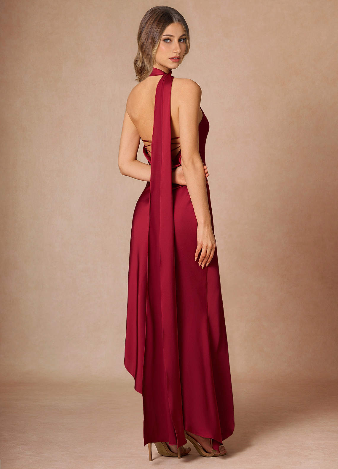 Elysandra Merlot Maxi Dress