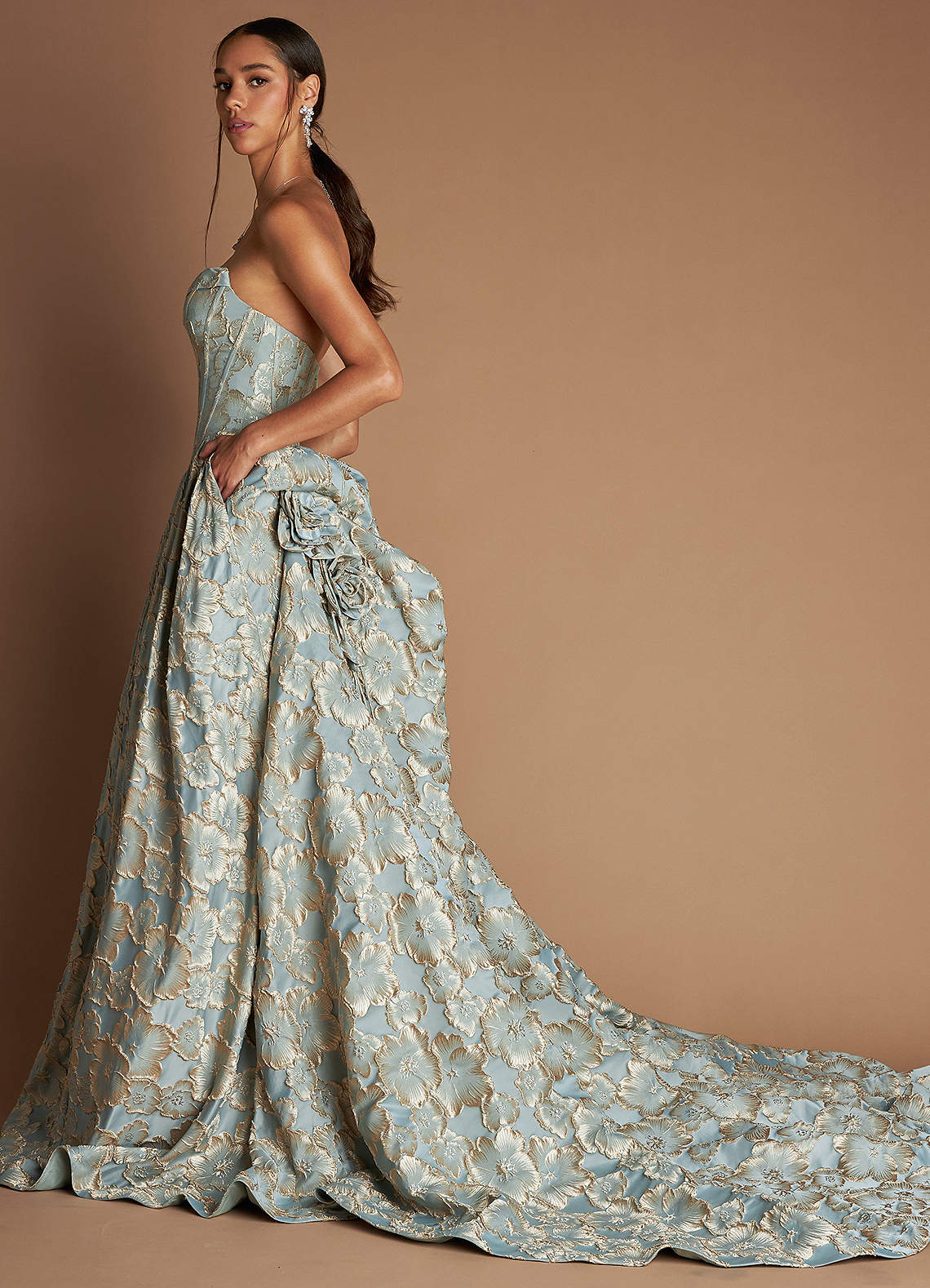 Maya Vintage Blue Gown
