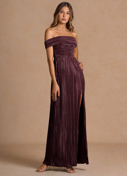 Isolde Maroon Red Maxi Dress