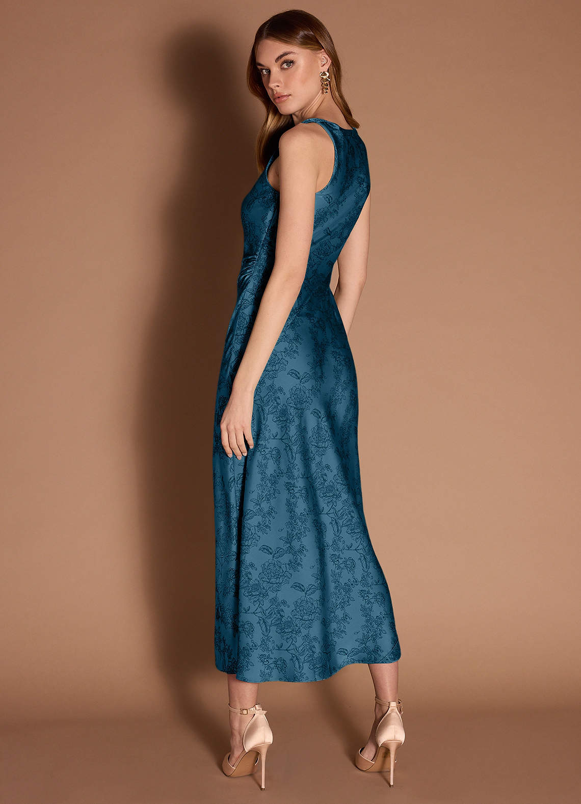 Gelina Navy Black Maxi Dress