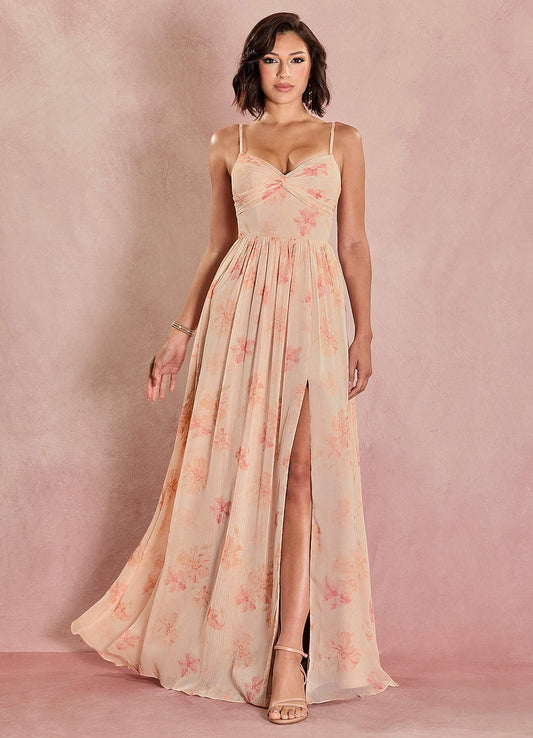 Julianne Peach Maxi Dress