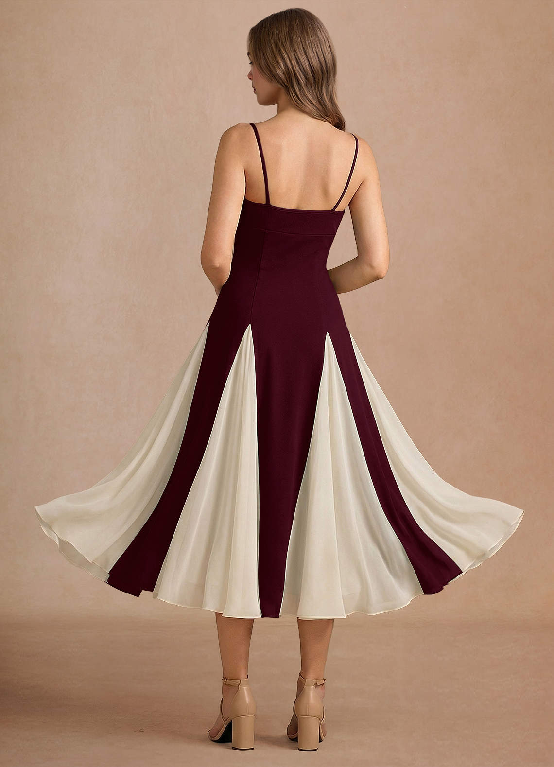 Jessenia Wine Midi Dress