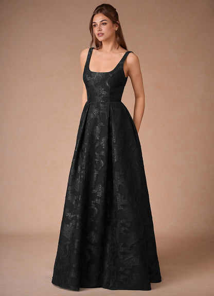 Althea Black Tie-Back Maxi Dress  Dress