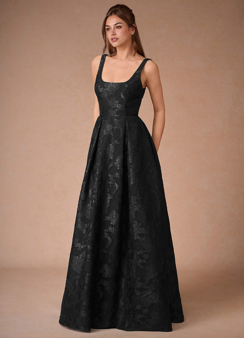 Althea Black Tie-Back Maxi Dress  Dress