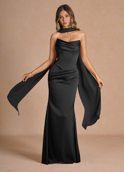 Sorrel Black Corset Two-Piece Sets  Dress