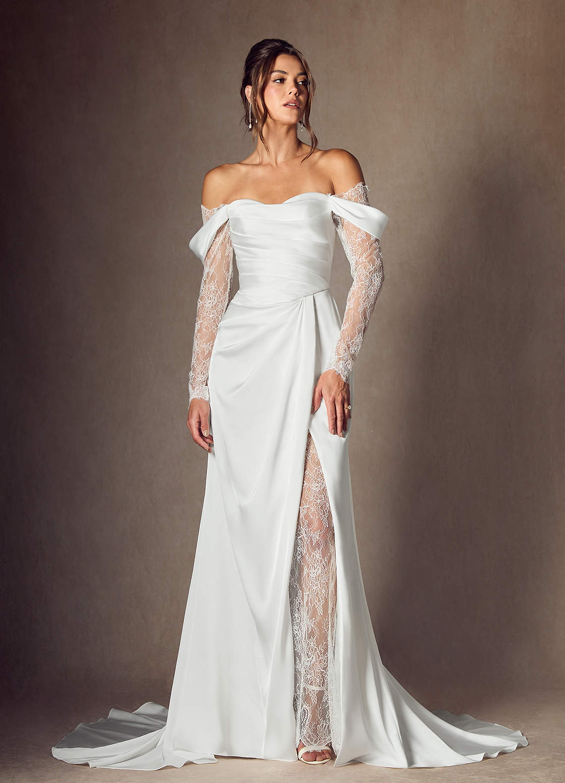 Diamond White A-Line Sweetheart Neckline Lace Dress