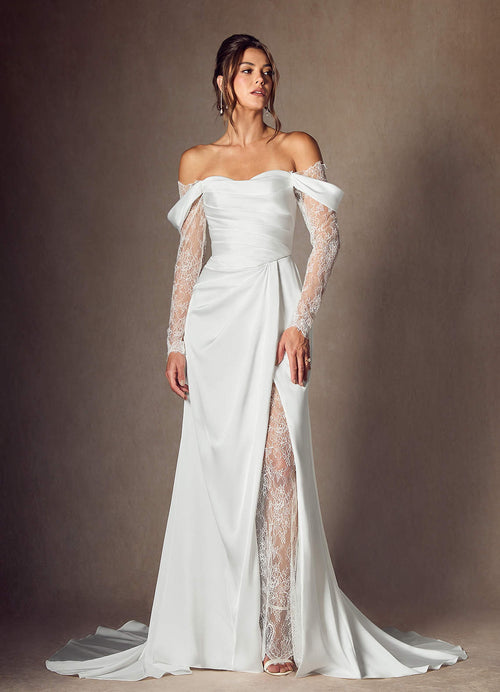 Diamond White A-Line Sweetheart Neckline Lace Dress