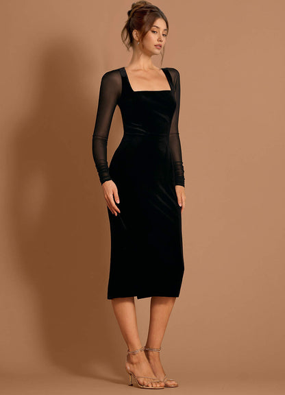 Morwenna Black Midi Dress  Dress