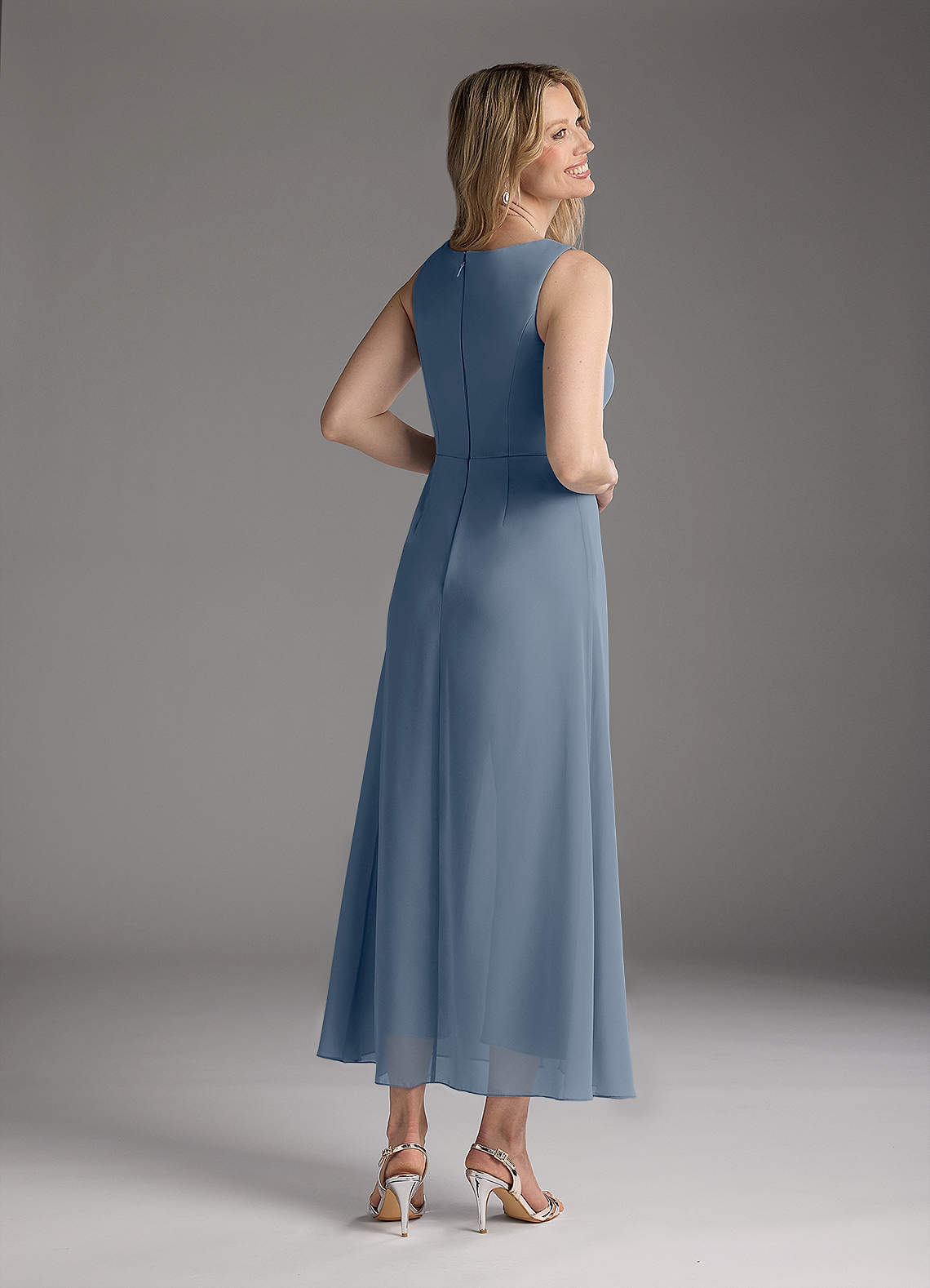 Twilight Jumpsuit/Pantsuit Pleated Stretch Crepe Dress