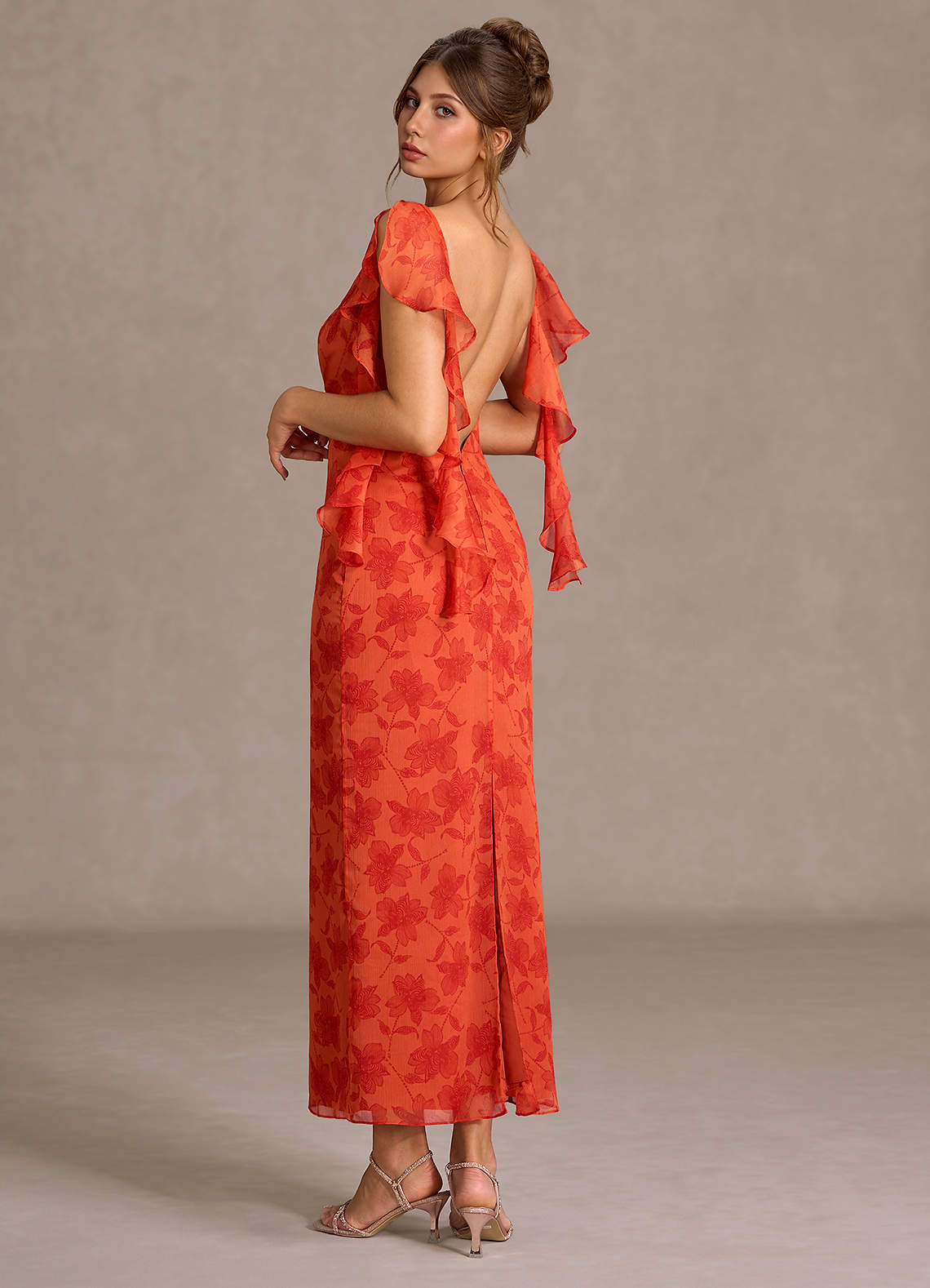 Evinah Tangerine Maxi Dress  Dress