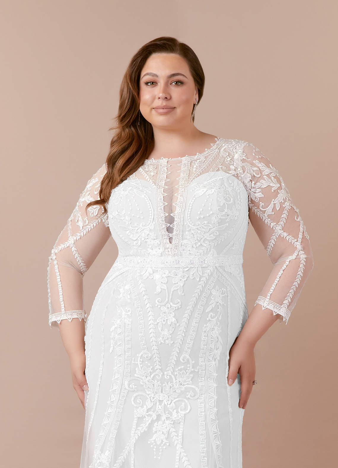 Diamond White Mermaid Scoop Tulle Dress