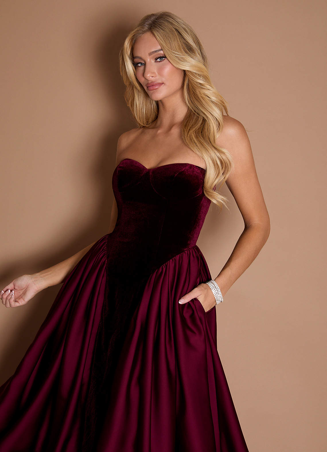Marie Wine Midi Dress  Dress