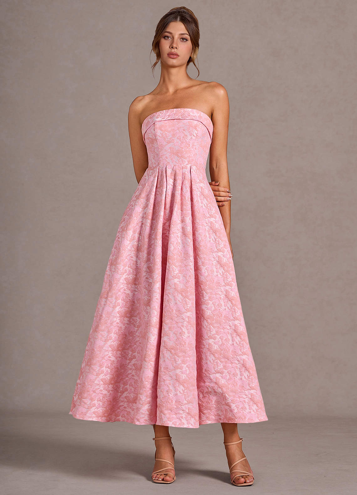 Emberlyn Pink Multi A-Line Maxi Dress  Dress