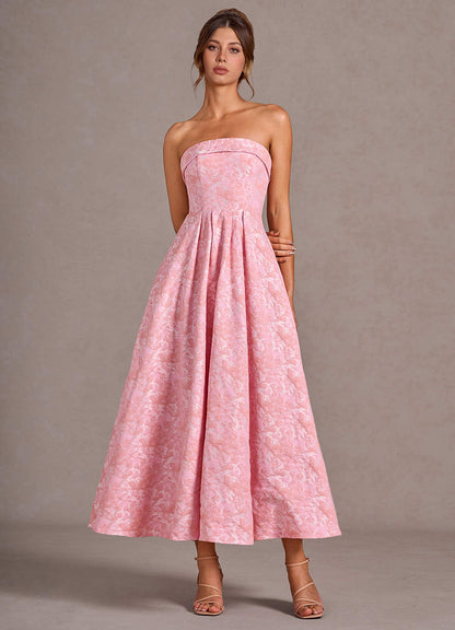 Emberlyn Pink Multi A-Line Maxi Dress  Dress