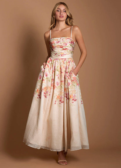 Kati Antique Floral Maxi Dress  Dress