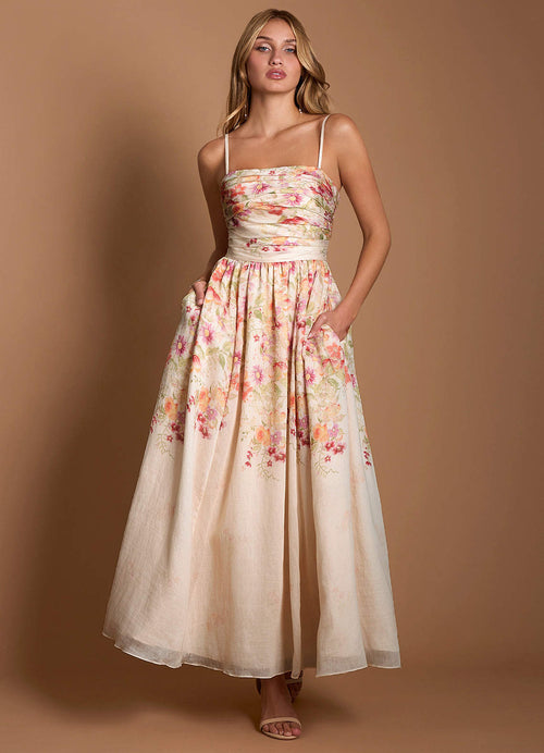 Kati Antique Floral Maxi Dress  Dress