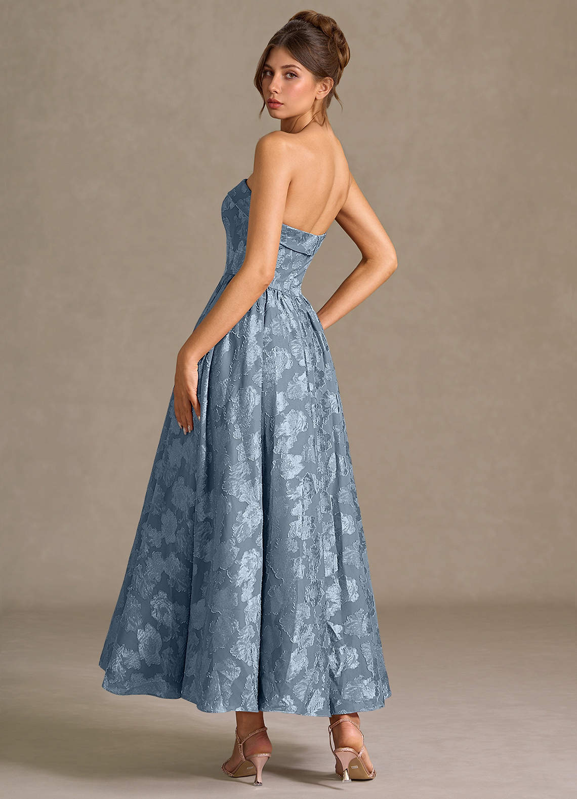 Mila Dusty Blue Midi Dress