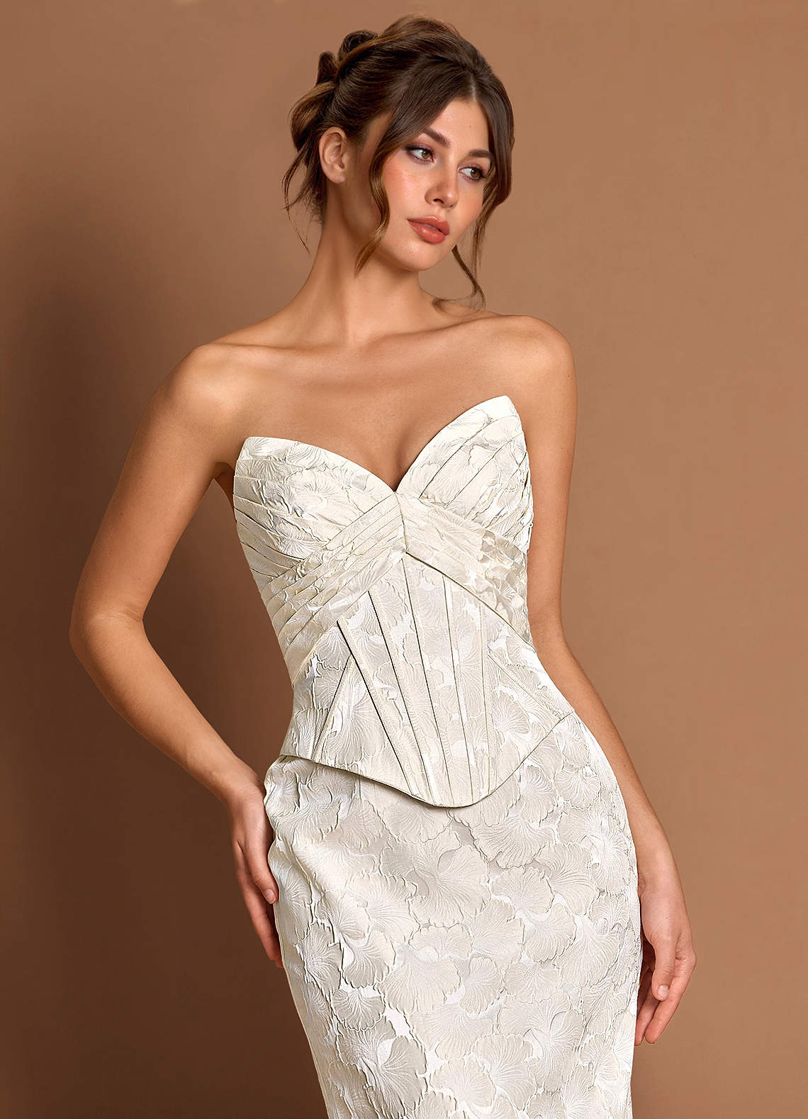 Solveig French White Maxi Dress
