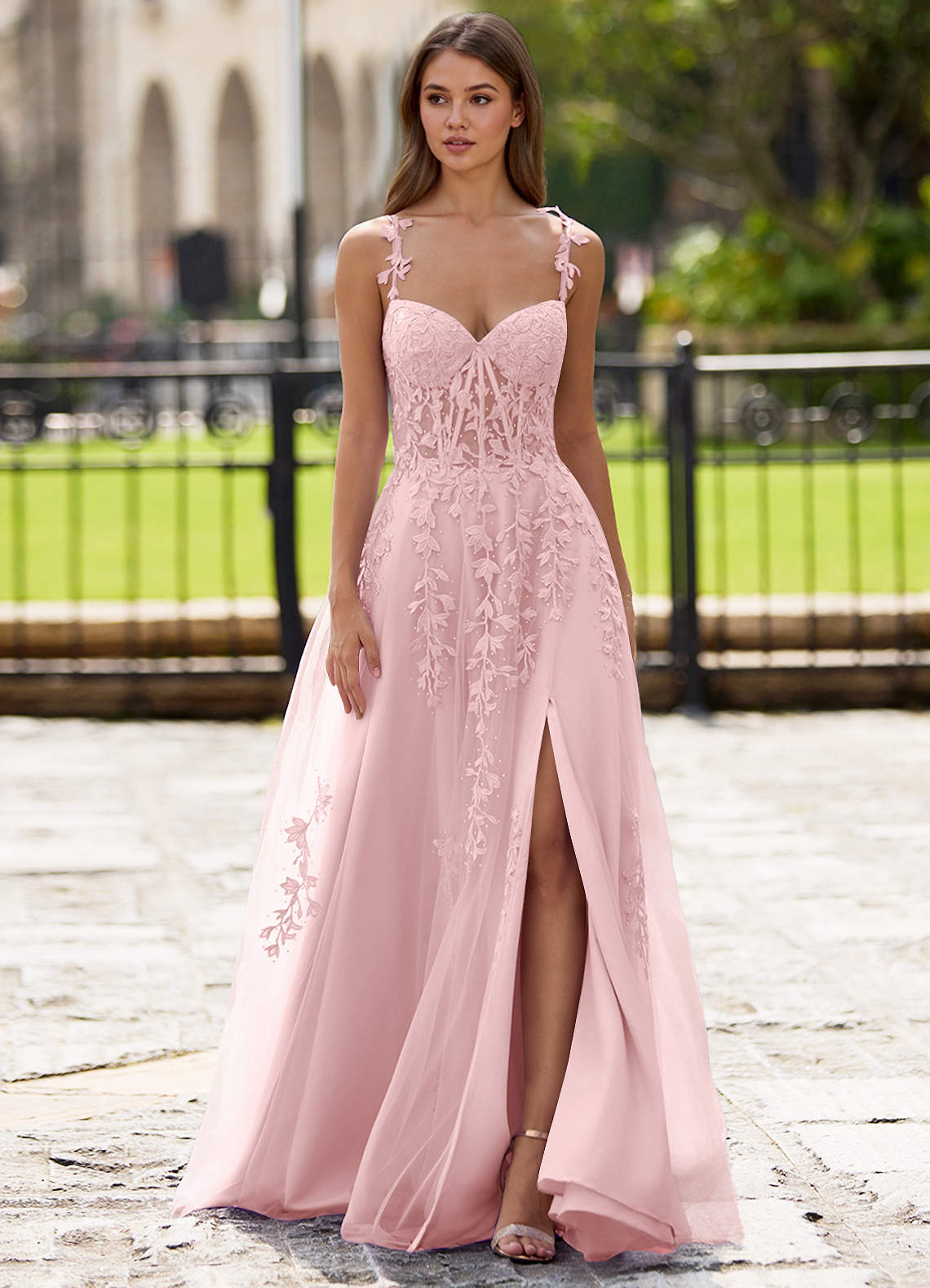 Dreamscape Blushing Pink A-Line Prom Dress  Dress