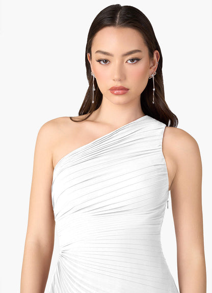 Angelina White Asymmetrical Dress  Dress