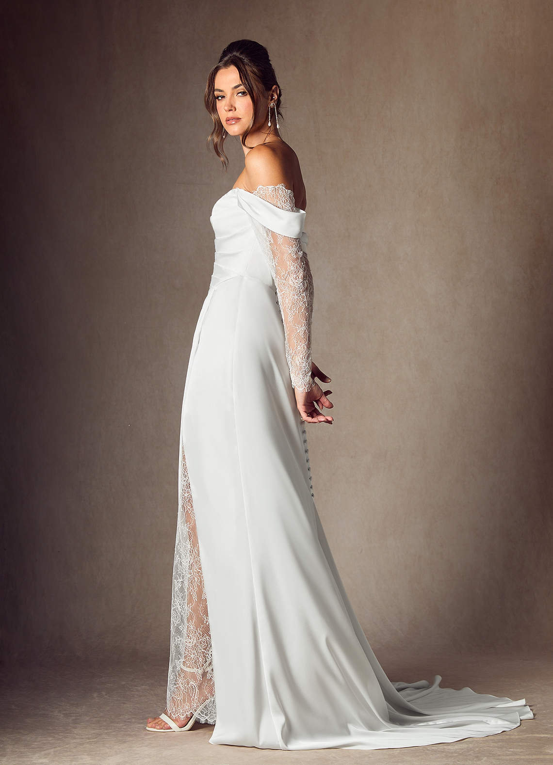 Diamond White A-Line Sweetheart Neckline Lace Dress