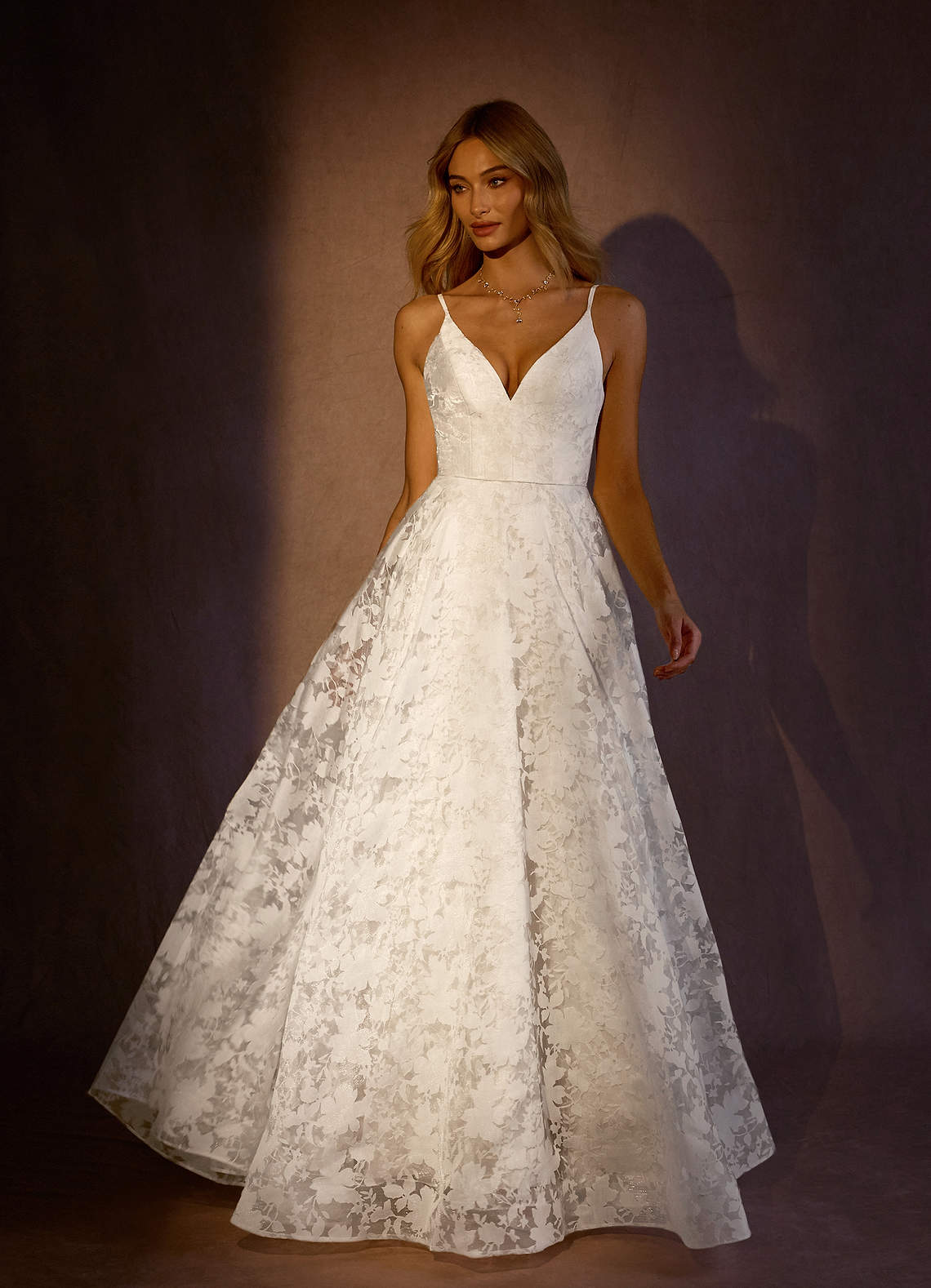 Diamond White Frost A-Line Organza Dress