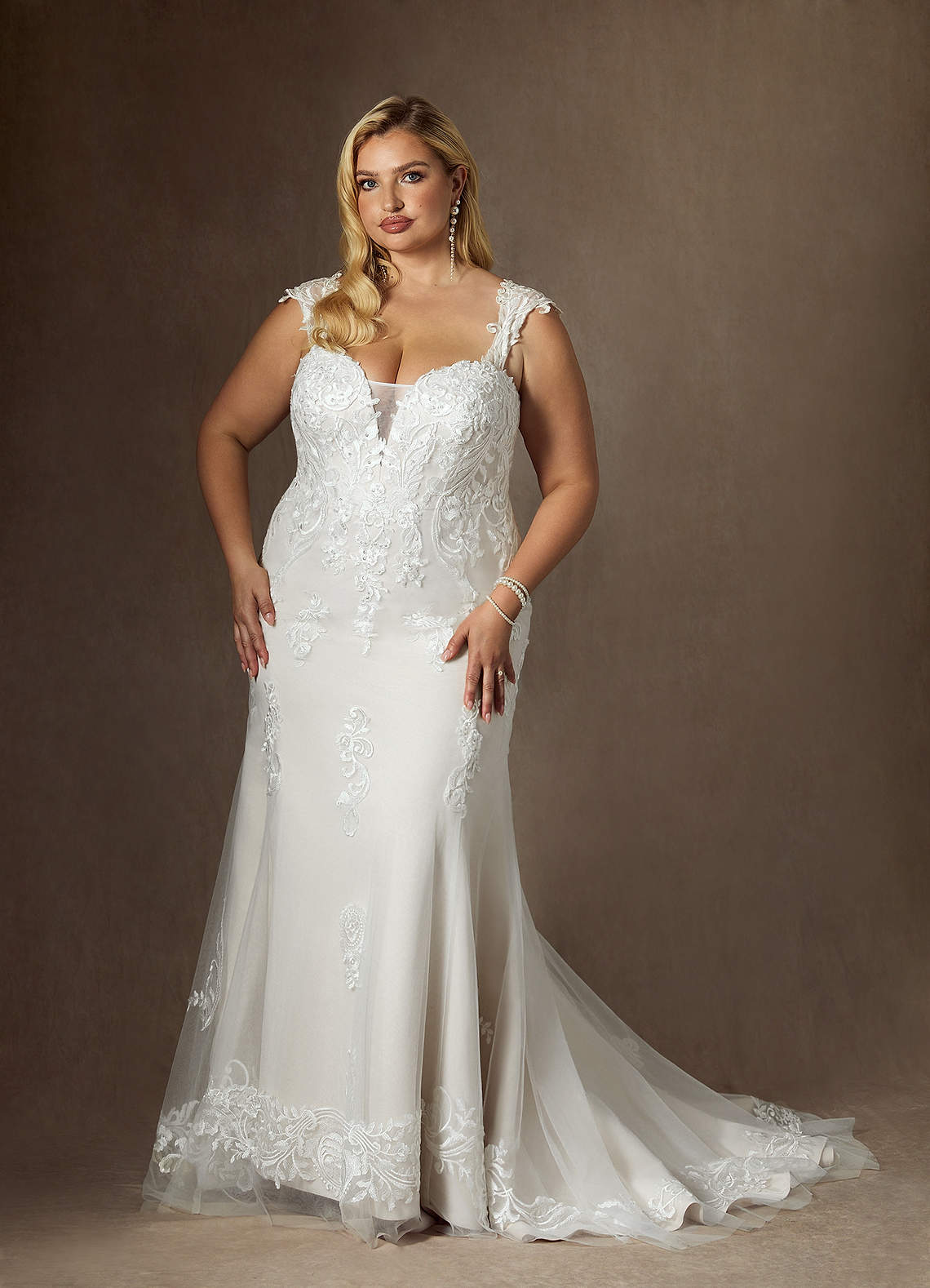 Diamond White Mermaid Sequins Satin Dress