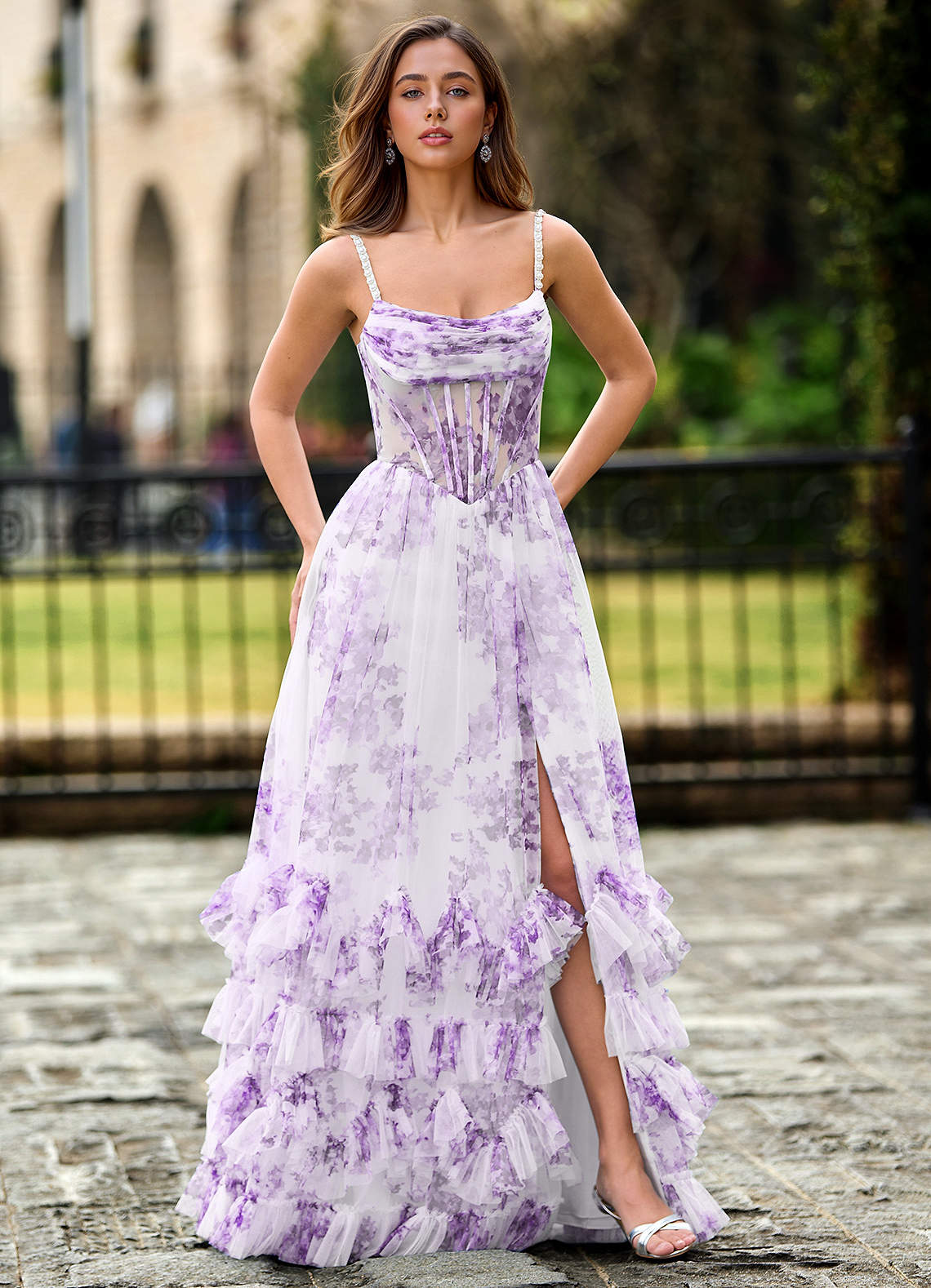 Pomeappy Purple Tulle Prom Dress