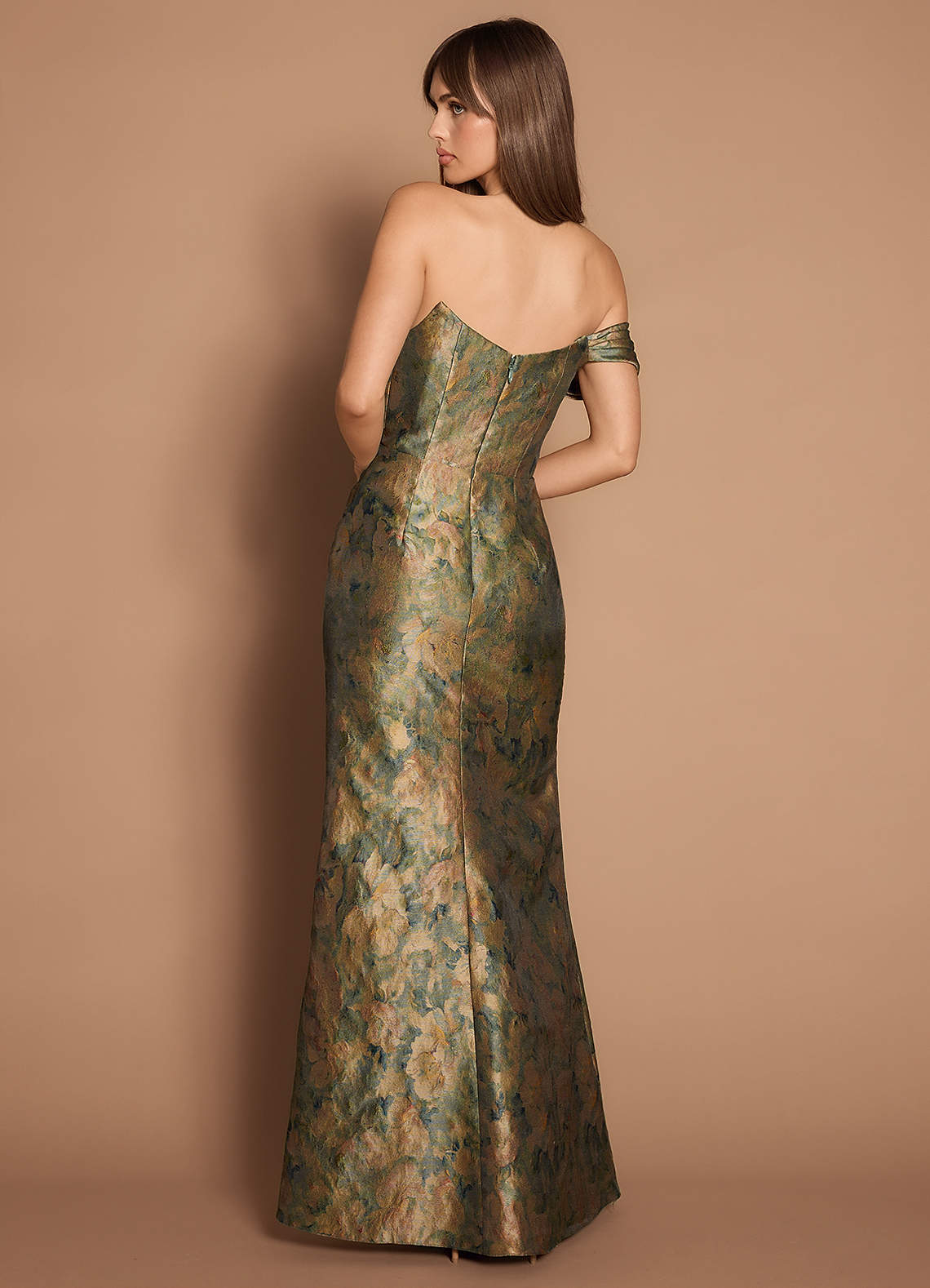 Amber Vintage Teal Gown  Dress