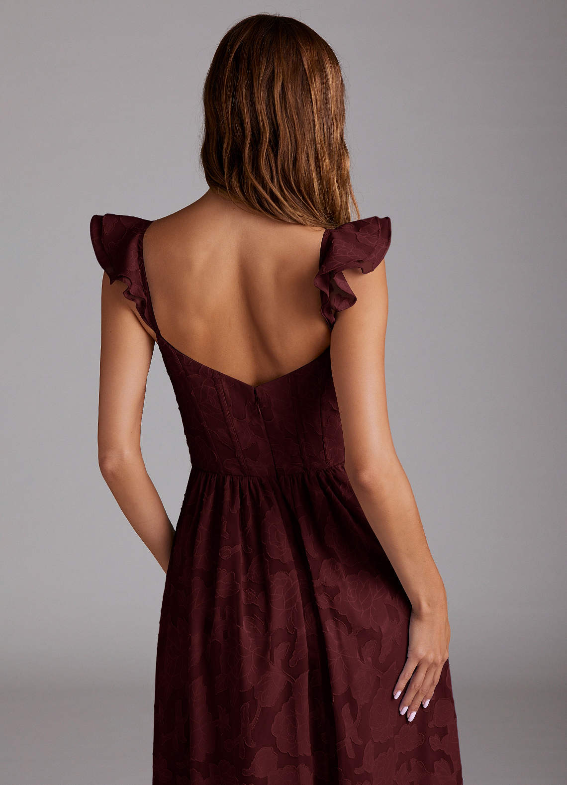 Denisse Wine Corset Maxi Dress  Dress