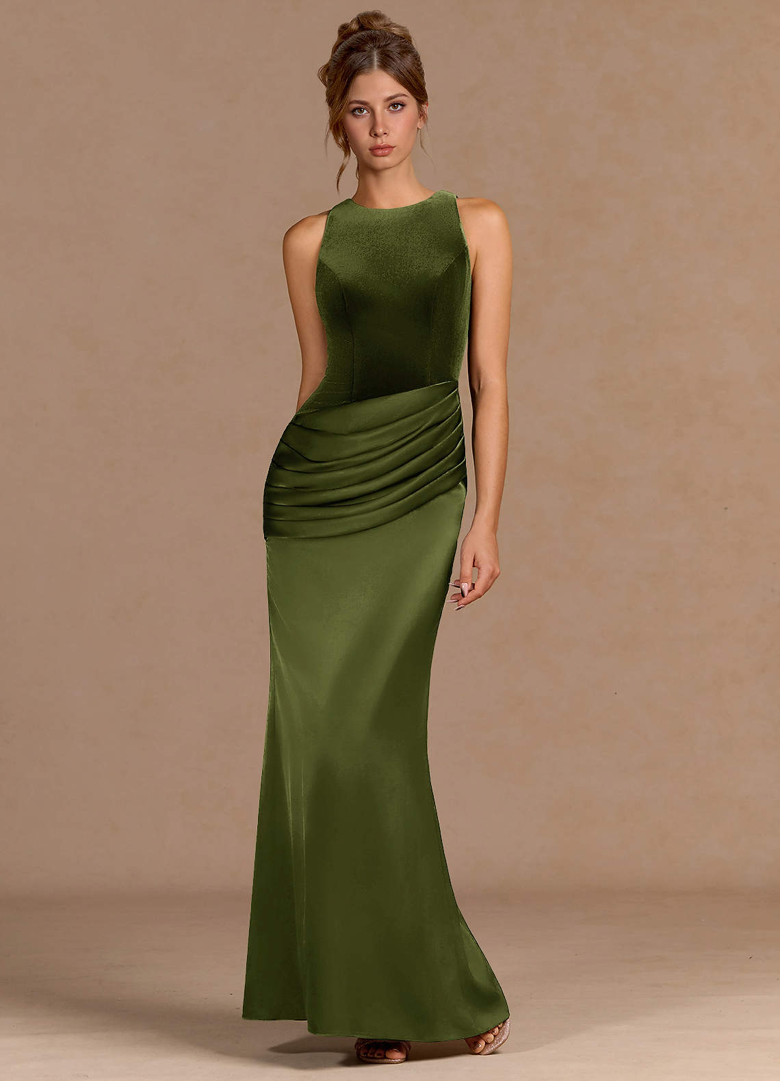 Rylie Olive Maxi Dress