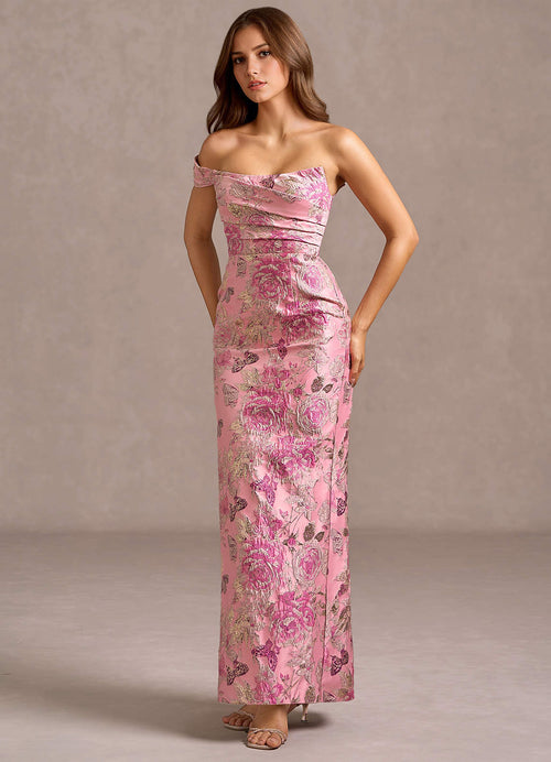 Cosima Rose Pink Maxi Dress