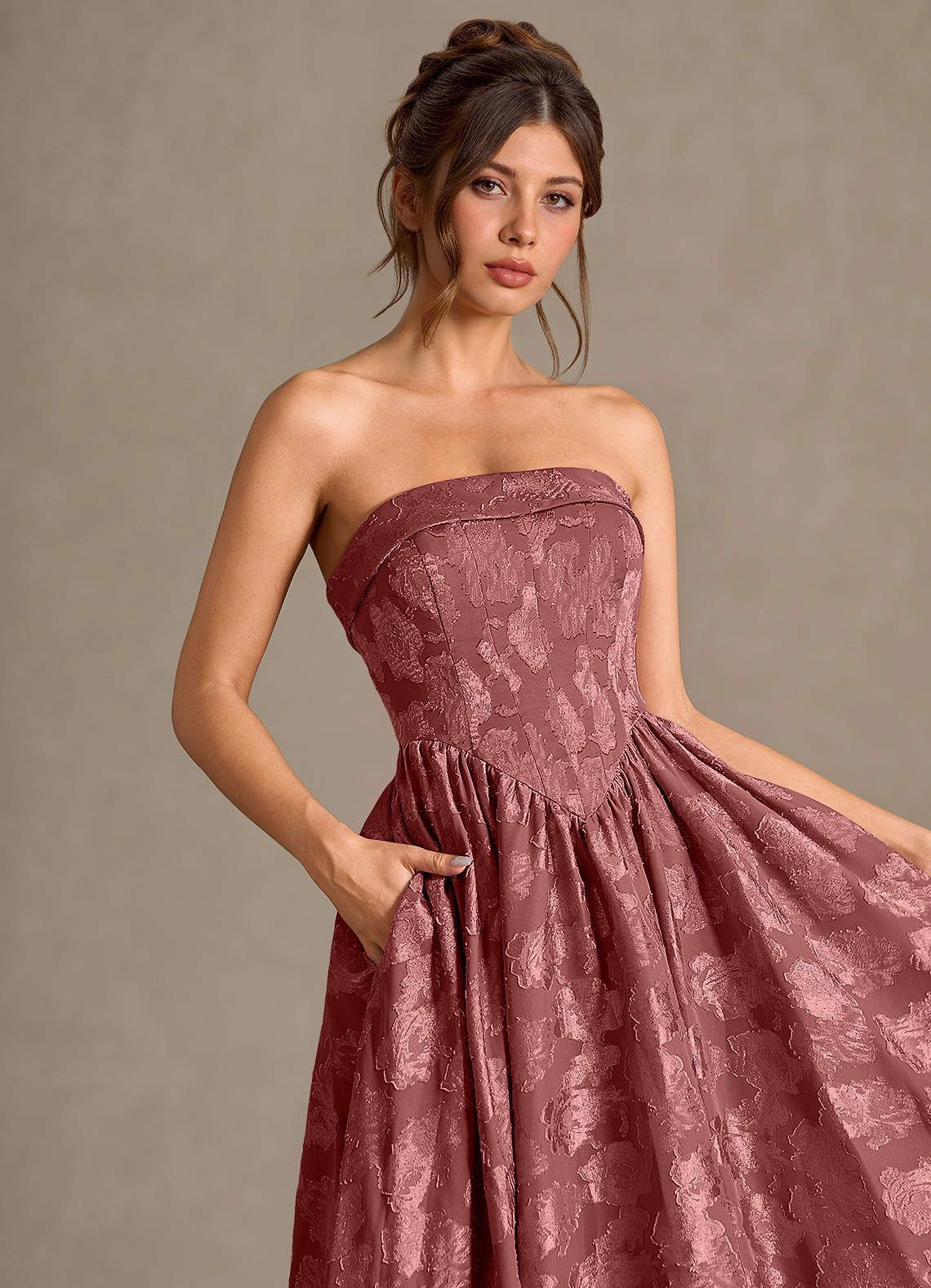 Mila Vintage Rose Midi Dress