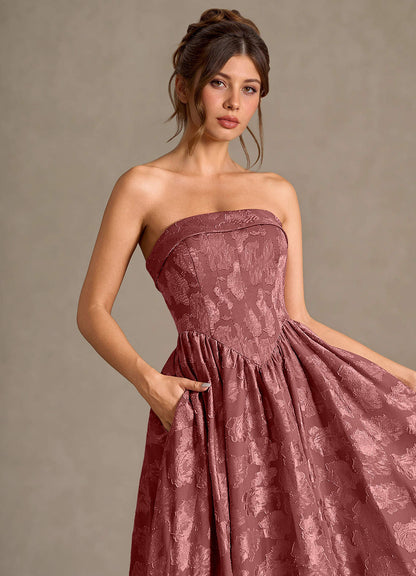 Mila Vintage Rose Midi Dress