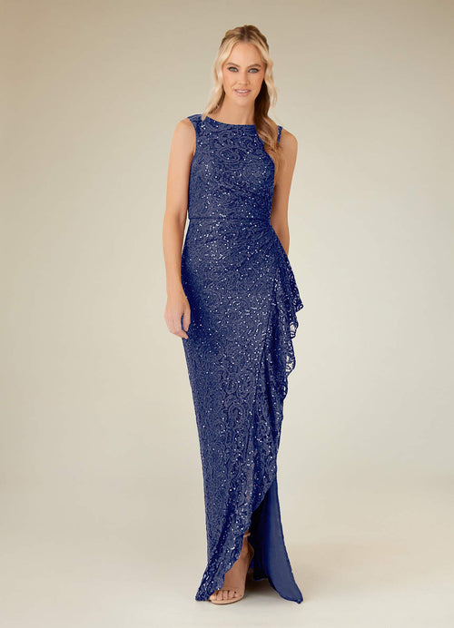 Stormy Sheath Sequins Lace Dress